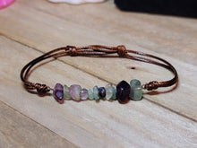 Load image into Gallery viewer, Fluorite Chip Bracelet Handmade Genuine Crystal Bracelet