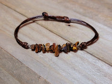 Load image into Gallery viewer, Tiger's Eye Chip Bracelet Handmade Genuine Crystal Bracelet