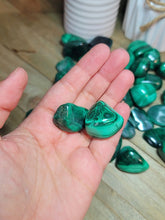 Load image into Gallery viewer, ONE MALACHITE TUMBLED STONE
