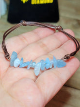 Load image into Gallery viewer, Blue Chalcedony Chip Bracelet Handmade Genuine Crystal Bracelet