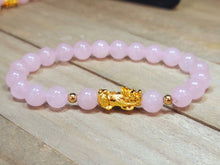 Load image into Gallery viewer, Rose Quartz Bracelet Feng Shui Bracelet 8 MM Self Love & Romance