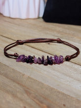 Load image into Gallery viewer, Amethyst Chip Bracelet Handmade Genuine Crystal Bracelet