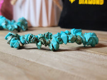 Load image into Gallery viewer, Turquoise Bracelet Handmade Genuine Crystal Stretch Bracelet