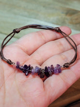 Load image into Gallery viewer, Amethyst Chip Bracelet Handmade Genuine Crystal Bracelet
