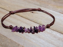 Load image into Gallery viewer, Amethyst Chip Bracelet Handmade Genuine Crystal Bracelet