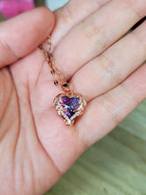 Load image into Gallery viewer, Elegant 18-Inch Rose Gold Heart Pendant Necklace: A Timeless Gift for Her