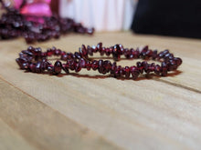 Load image into Gallery viewer, Garnet Chip Bracelet Handmade Genuine Crystal Stretch Bracelet
