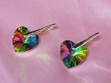 Load image into Gallery viewer, Handmade Small Natural Mini Colorful Heart Earrings , Cute Earrings Gift for her