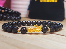 Load image into Gallery viewer, Natural Handmade Crystal bracelet Black Obsidian Feng shui 8mm bracelet