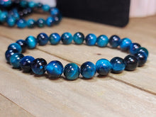 Load image into Gallery viewer, Self confidence Bracelet- Natural Blue Tiger Eye Bracelet Elastic Yoga Gemstones