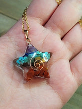 Load image into Gallery viewer, Orgonite Pendant Necklace Metatron Cosmic Healing Crystal Sacred Star
