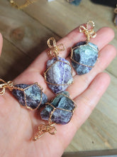 Load image into Gallery viewer, Natural Crystal Necklace Rainbow Fluorite Stone Gift for her