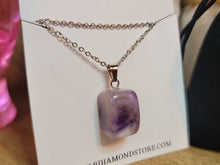 Load image into Gallery viewer, Irregular shaped Necklace, Amethyst Necklace, Dainty Stone Pendant,
