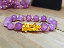 Load image into Gallery viewer, Natural Amethyst Feng shui Bracelet, 10 mm Handmade Semi Precious Gemstone