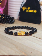 Load image into Gallery viewer, Natural Handmade Crystal bracelet Black Obsidian Feng shui 8mm bracelet