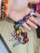 Load image into Gallery viewer, Crystal Tassel | 7 Chakra Hanger | Rose Quartz Self Love crystal hanger Big Stones