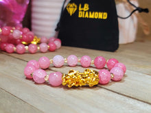 Load image into Gallery viewer, Harmony in Rose Quartz: Handmade 10 MM Beaded Feng Shui Stretch Bracelet - 19 CM