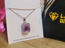 Load image into Gallery viewer, Irregular shaped Necklace, Amethyst Necklace, Dainty Stone Pendant,