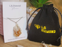 Load image into Gallery viewer, Natural Handmade Crystal Necklace Silver Raw Citrine Necklace