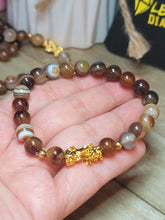 Load image into Gallery viewer, Self confidence Bracelet- Natural Agate 8mm Feng shui Bracelet Yoga