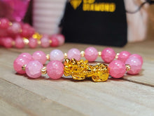 Load image into Gallery viewer, Harmony in Rose Quartz: Handmade 10 MM Beaded Feng Shui Stretch Bracelet - 19 CM