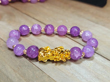 Load image into Gallery viewer, Natural Amethyst Feng shui Bracelet, 10 mm Handmade Semi Precious Gemstone