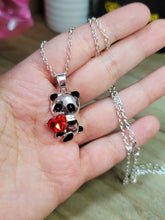 Load image into Gallery viewer, I Love You Necklace Panda - Trendy Heart necklace Silver tone
