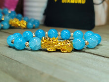 Load image into Gallery viewer, Elegant 10MM Blue Aquamarine Feng Shui Beaded Bracelet – 19 CM,
