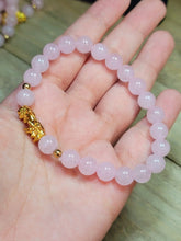 Load image into Gallery viewer, Rose Quartz Bracelet Feng Shui Bracelet 8 MM Self Love & Romance