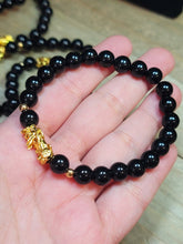 Load image into Gallery viewer, Natural Handmade Crystal bracelet Black Obsidian Feng shui 8mm bracelet
