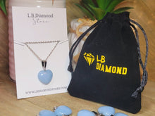 Load image into Gallery viewer, Blue Chalcedony Heart necklace Powerful necklace Healing Energy Necklace