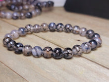 Load image into Gallery viewer, Tourmalinated Quartz Crystal Bracelet , Quartz Strech bracelet 8mm