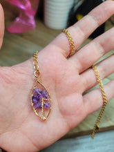 Load image into Gallery viewer, Natural Handmade Crystal Feng Shui Necklace , Amethyst,Feng shui Necklace