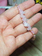 Load image into Gallery viewer, Rose Quartz Chip Adjustable Bracelet Handmade Bracelet~ Self Love