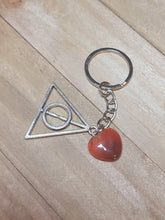 Load image into Gallery viewer, Carnelian Natural Healing Stone Keychain For Protection