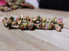 Load image into Gallery viewer, Unakite Natural Healing Bracelet Chip Bracelet Handmade Powerful Bracelet