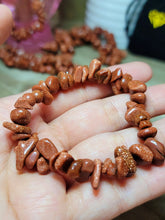 Load image into Gallery viewer, Gold Sandstone Natural Healing Bracelet Chip Bracelet