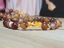Load image into Gallery viewer, Self confidence Bracelet- Natural Agate 8mm Feng shui Bracelet Yoga