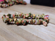 Load image into Gallery viewer, Unakite Natural Healing Bracelet Chip Bracelet Handmade Powerful Bracelet