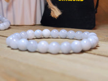 Load image into Gallery viewer, Handmade Light Blue Aquamarine Bracelet Powerful Bracelet 8mm Healing