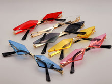 Load image into Gallery viewer, Triangle Wing Edge Rimless Slim Cat-Eye Sunglasses Trendy sunglasses Vintage Sunglasses Retro Punk