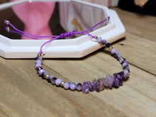 Load image into Gallery viewer, Natural Amethyst Bracelet, Handmade Semi Precious Gemstone 4mm adjustable