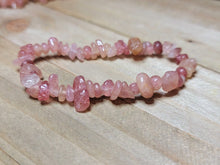 Load image into Gallery viewer, Strawberry Quartz Natural Healing Bracelet Chip Bracelet