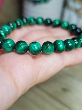 Load image into Gallery viewer, Self confidence Bracelet- Natural Green Tiger Eye Bracelet Elastic 8mm