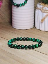 Load image into Gallery viewer, Self confidence Bracelet- Natural Green Tiger Eye Bracelet Elastic 8mm