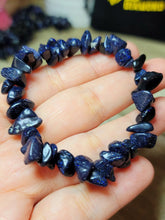 Load image into Gallery viewer, Blue Sandstone Natural Healing Bracelet Chip Bracelet Natural Genuine Crystals