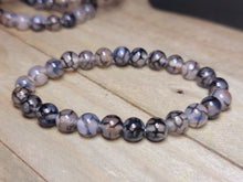 Load image into Gallery viewer, Tourmalinated Quartz Crystal Bracelet , Quartz Strech bracelet 8mm