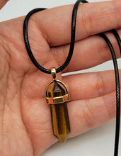 Load image into Gallery viewer, Tiger's Eye Point Necklace Genuine Handmade