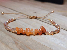 Load image into Gallery viewer, 4mm Carnelian Beaded Bracelet - Adjustable Size, Unisex