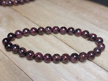 Load image into Gallery viewer, Garnet Crystal Bead Bracelet, Genuine Garnet Gemstone Bracelet 8mm